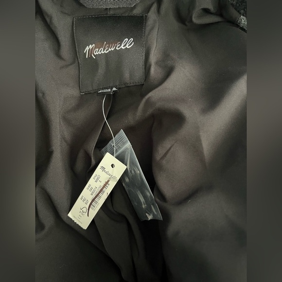 Madewell Oversized Dorset Blazer Boiled Wool NH857 Buffalo Check black - Picture 6 of 11